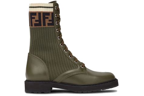 fendi rockoko red boots|Fendi rockoko green boots.